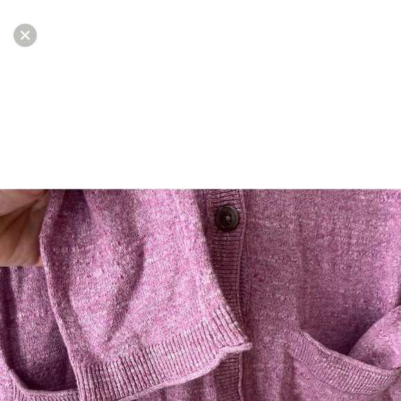 Eddie Bauer Cotton Dusty Pink V-Neck Women's Cardigan - Size Small - Picture 5 of 9